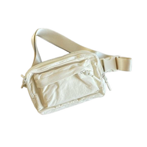 NWOT. Cream belt bag